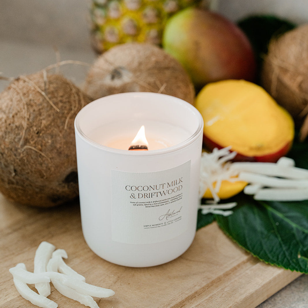Coconut Milk & Driftwood | Non-Toxic Luxury Candle