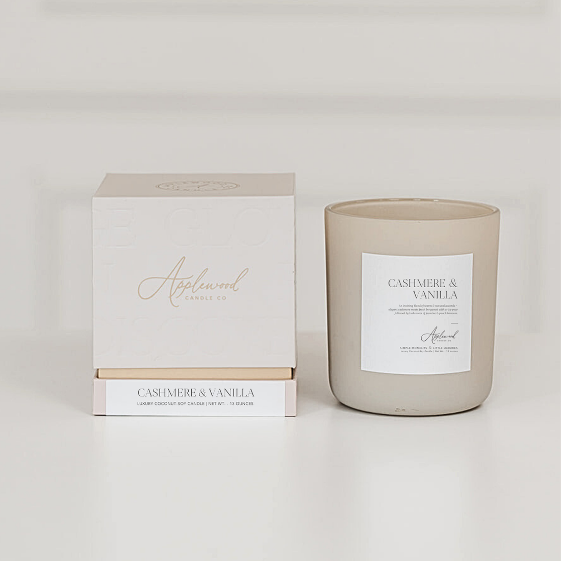CASHMERE &amp; VANILLA  |  Luxury Coconut-Soy Candle
