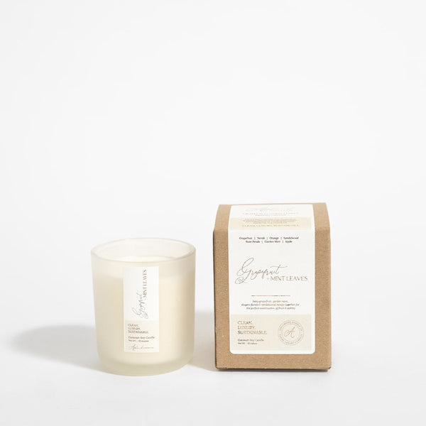 GRAPEFRUIT + MINT LEAVES | Coconut-Soy Luxury Candle
