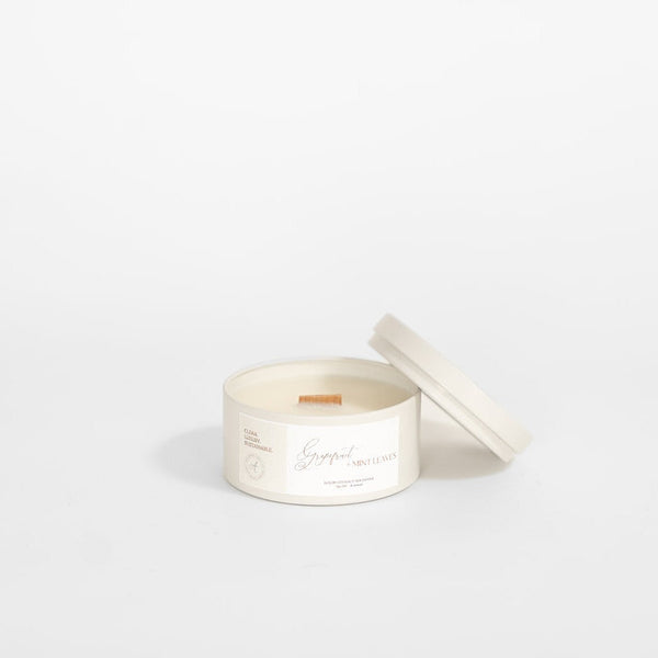 GRAPEFRUIT + MINT LEAVES | Coconut-Soy Travel Candle