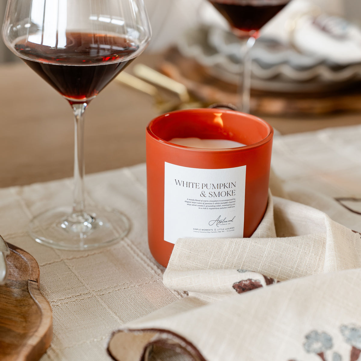 White Pumpkin &amp; Smoke | Luxury Candle (65+ hour burn)