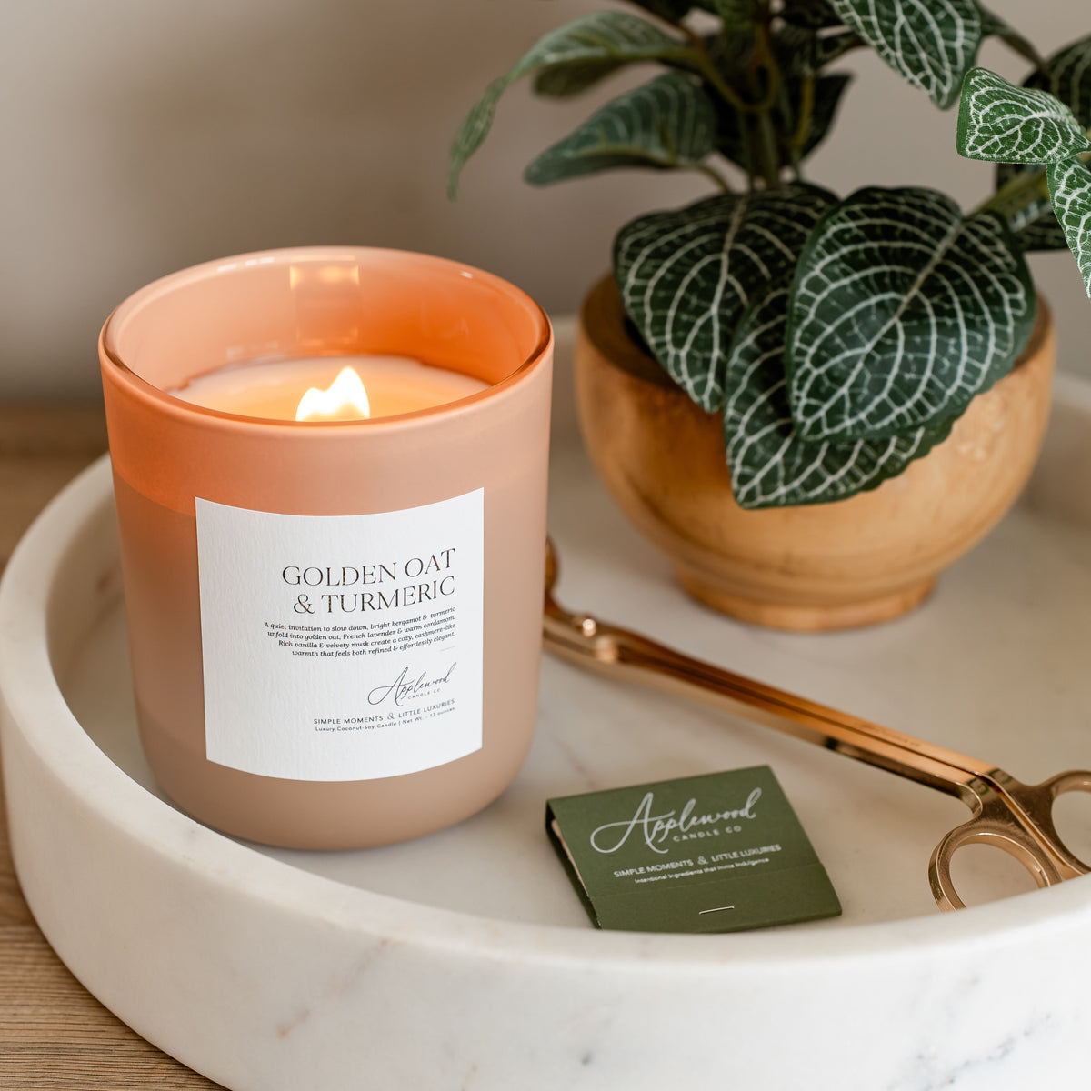 Golden Oat &amp; Turmeric | Luxury Candle (65+ hour burn)