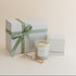 Cashmere & Vanilla luxury candle gift box with gold wick trimmer.