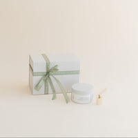 Citrus Grove travel candle gift box with gold candle snuffer.