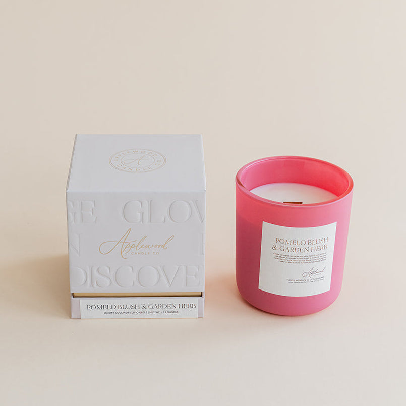 Pomelo Blush &amp; Garden Herb | Non-Toxic Luxury Candle
