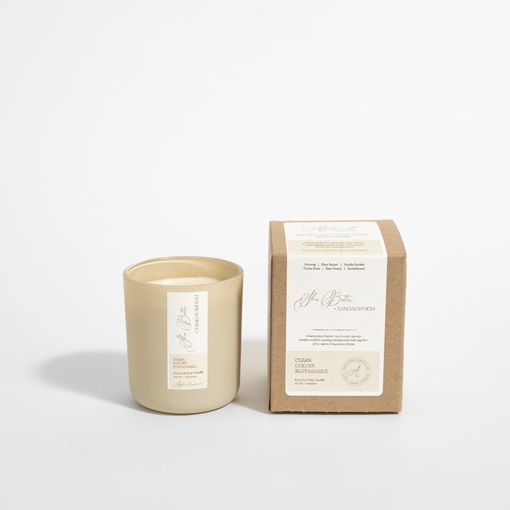 SHEA BUTTER + SANDALWOOD | Coconut-Soy Luxury Candle