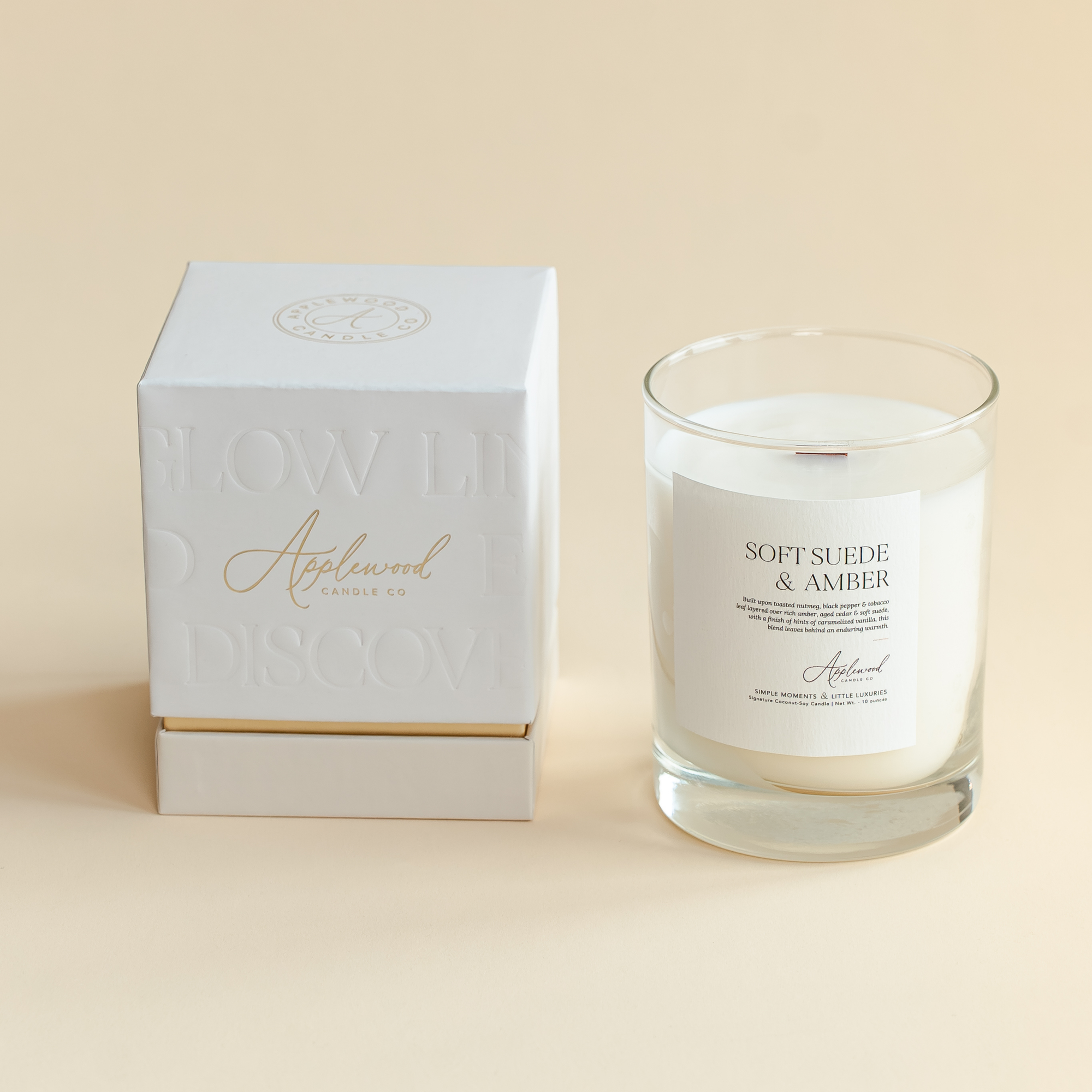 Soft Suede & Amber | Signature Candle (40+ hour burn)