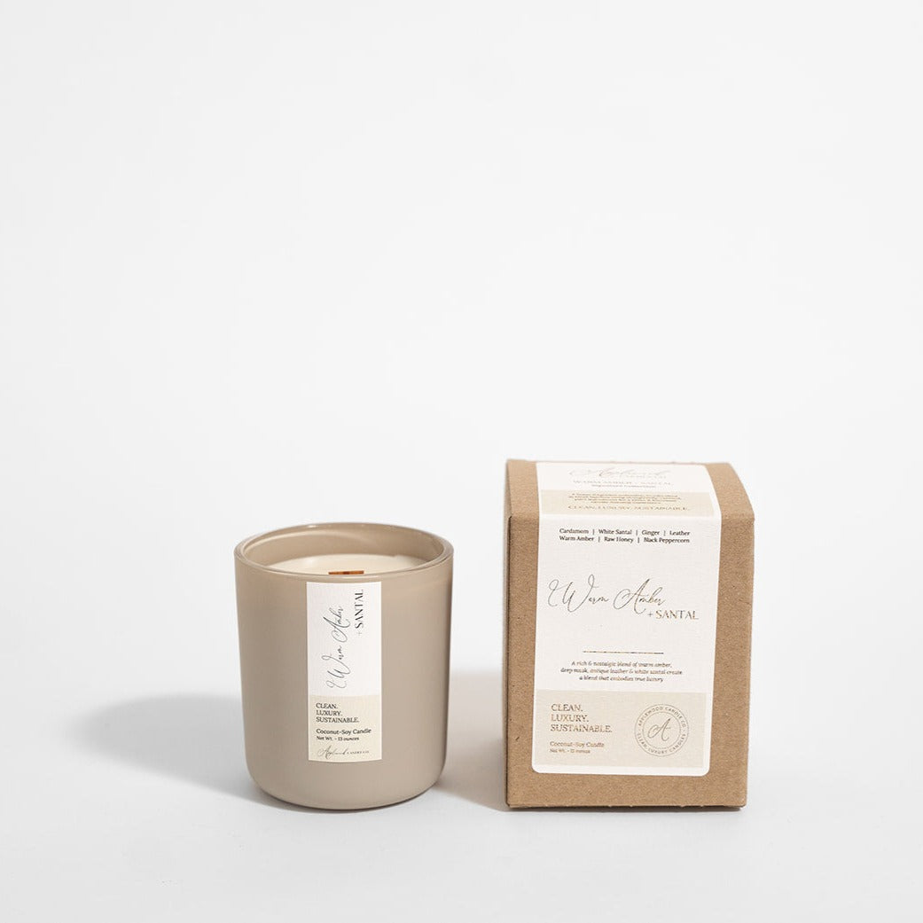WARM AMBER + SANTAL | Coconut-Soy Luxury Candle