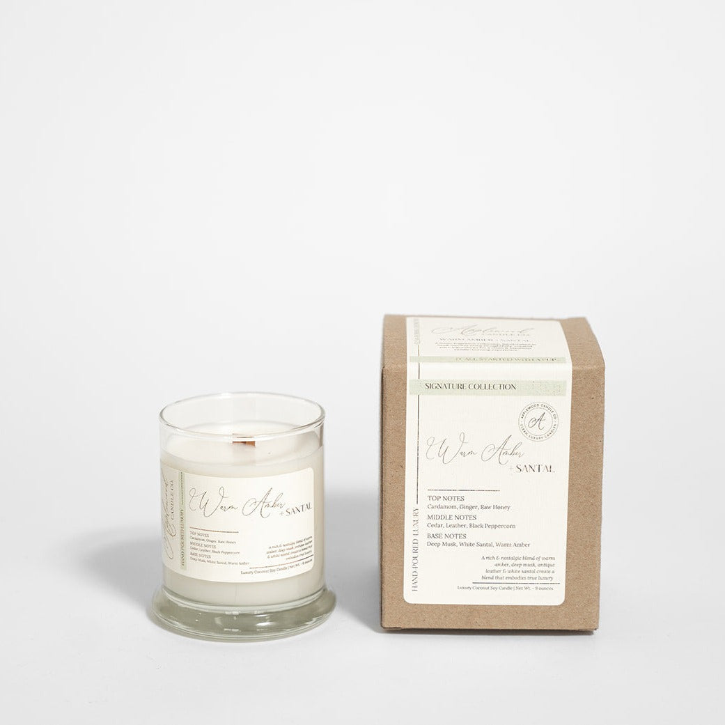 WARM AMBER + SANTAL | Coconut-Soy Signature Candle