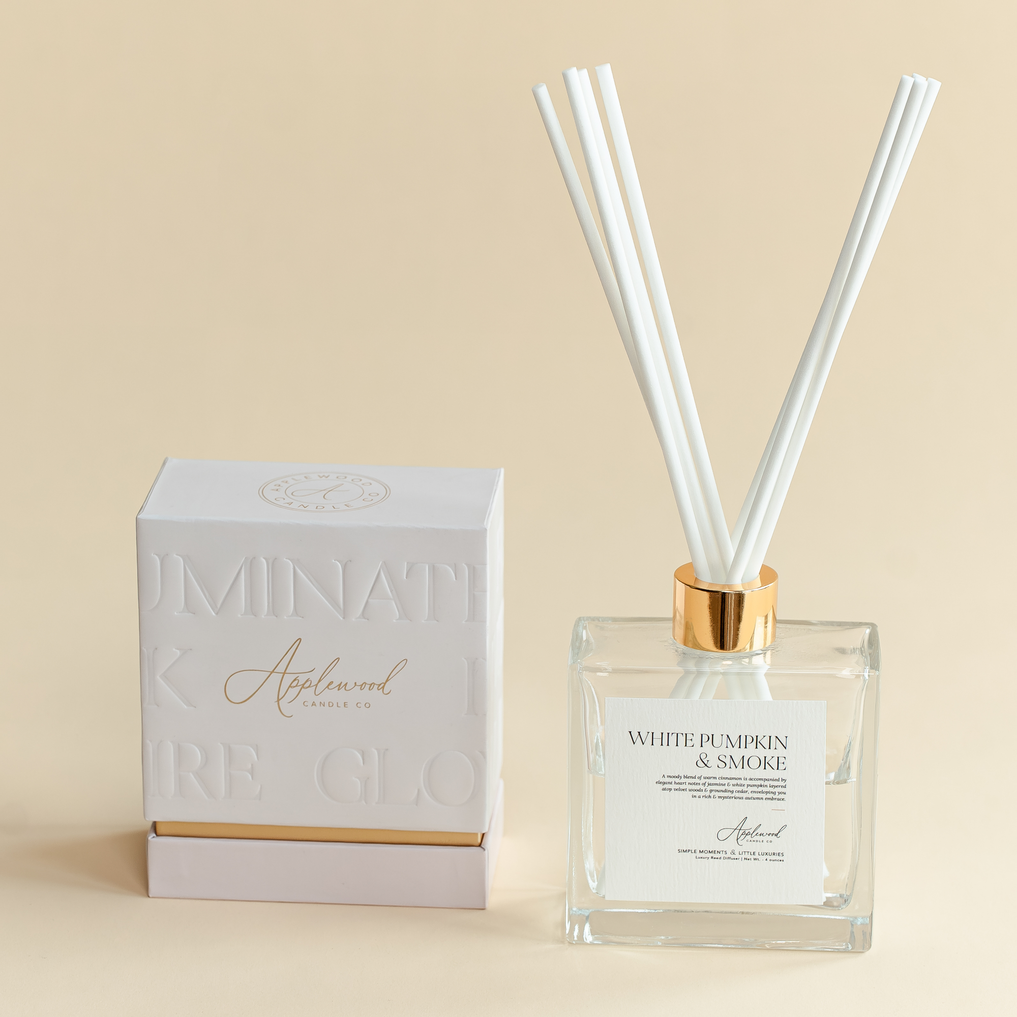 White Pumpkin & Smoke |  Luxury Reed Diffuser