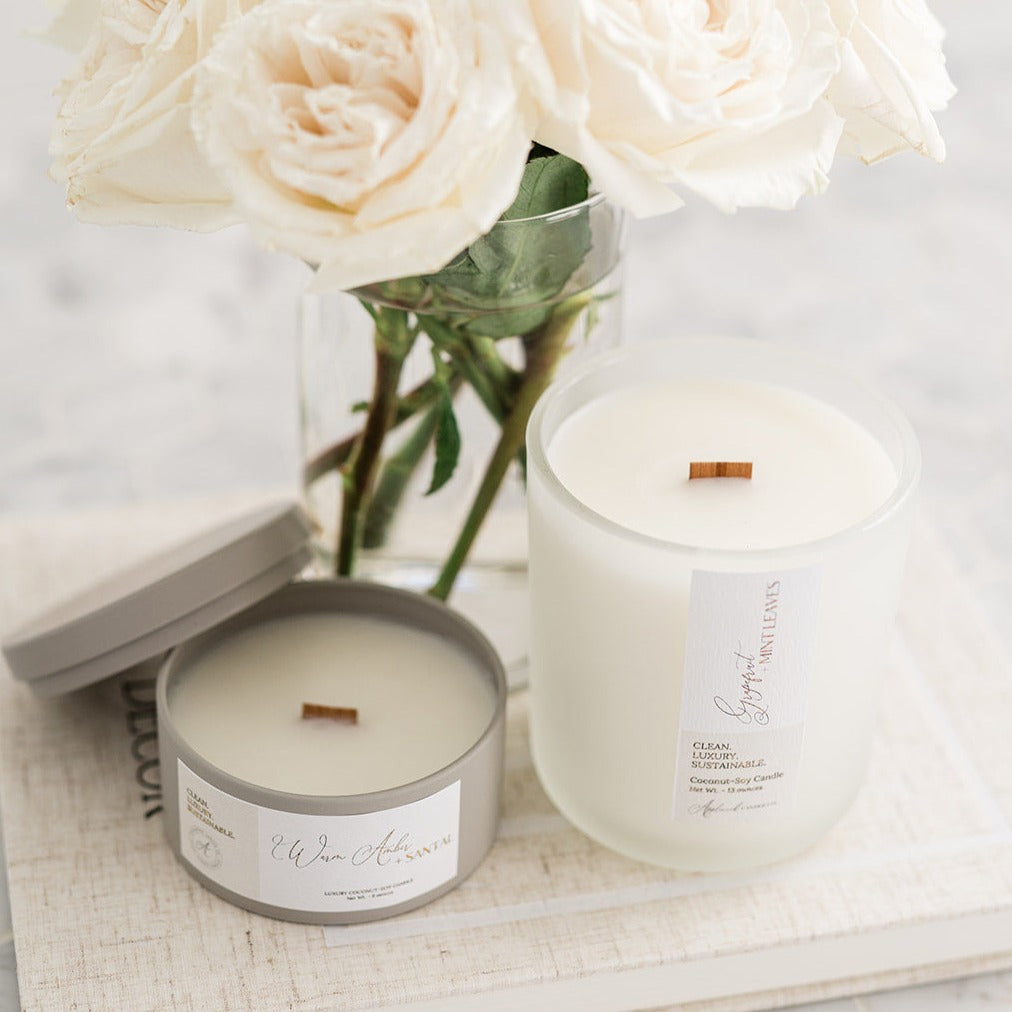 WARM AMBER + SANTAL | Coconut-Soy Travel Candle