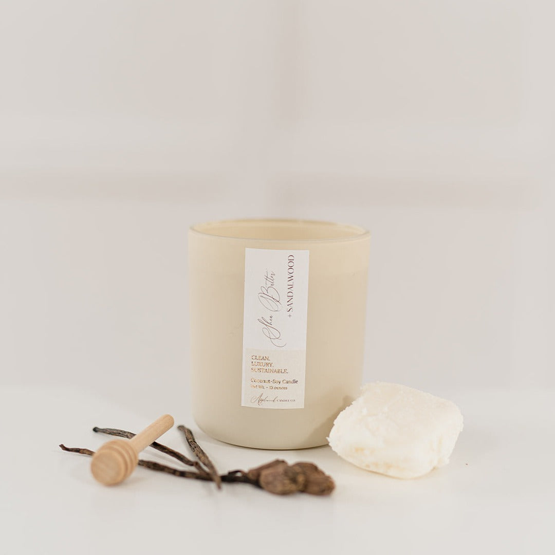 SHEA BUTTER + SANDALWOOD | Coconut-Soy Luxury Candle