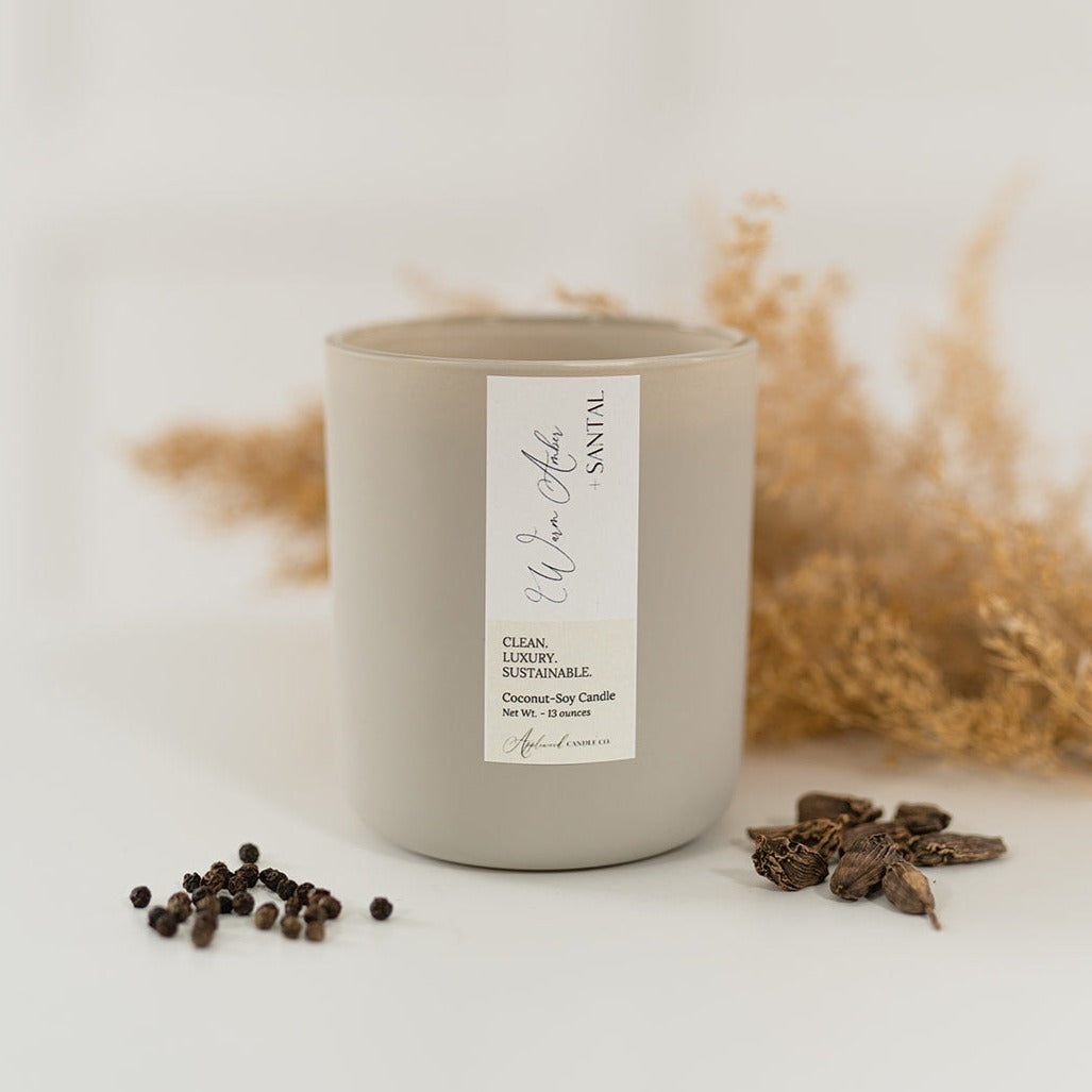 WARM AMBER + SANTAL | Coconut-Soy Luxury Candle