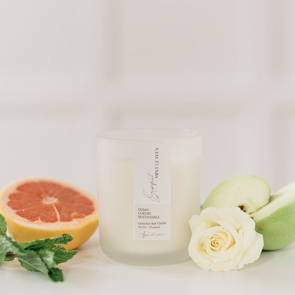 GRAPEFRUIT + MINT LEAVES | Coconut-Soy Candle
